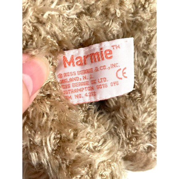 Russ Marmie Brown Teddy Bear in Pink Ribbon with Baby Bear Plush Stuff Toy 9.5in - Picture 5 of 7